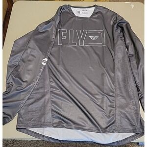 Fly Racing Jersey Mens XL Long Sleeve Motocross Kinetic  White Blue  Shirt